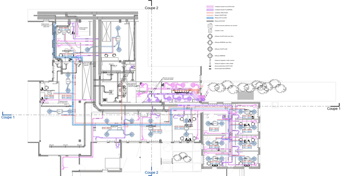 Vue en plan projet betso