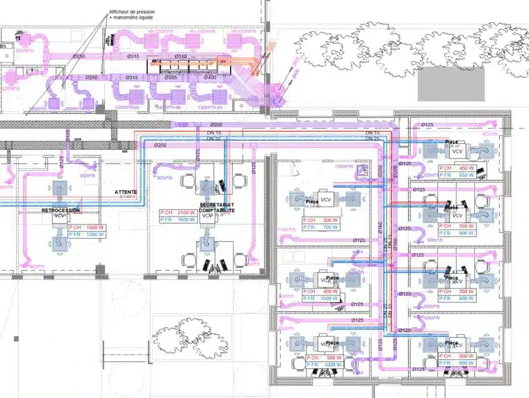 Vue en plan zoome projet betso